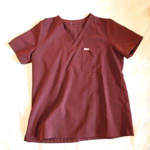 FIGS Caterina One Pocket Dark Cherry sz Lg